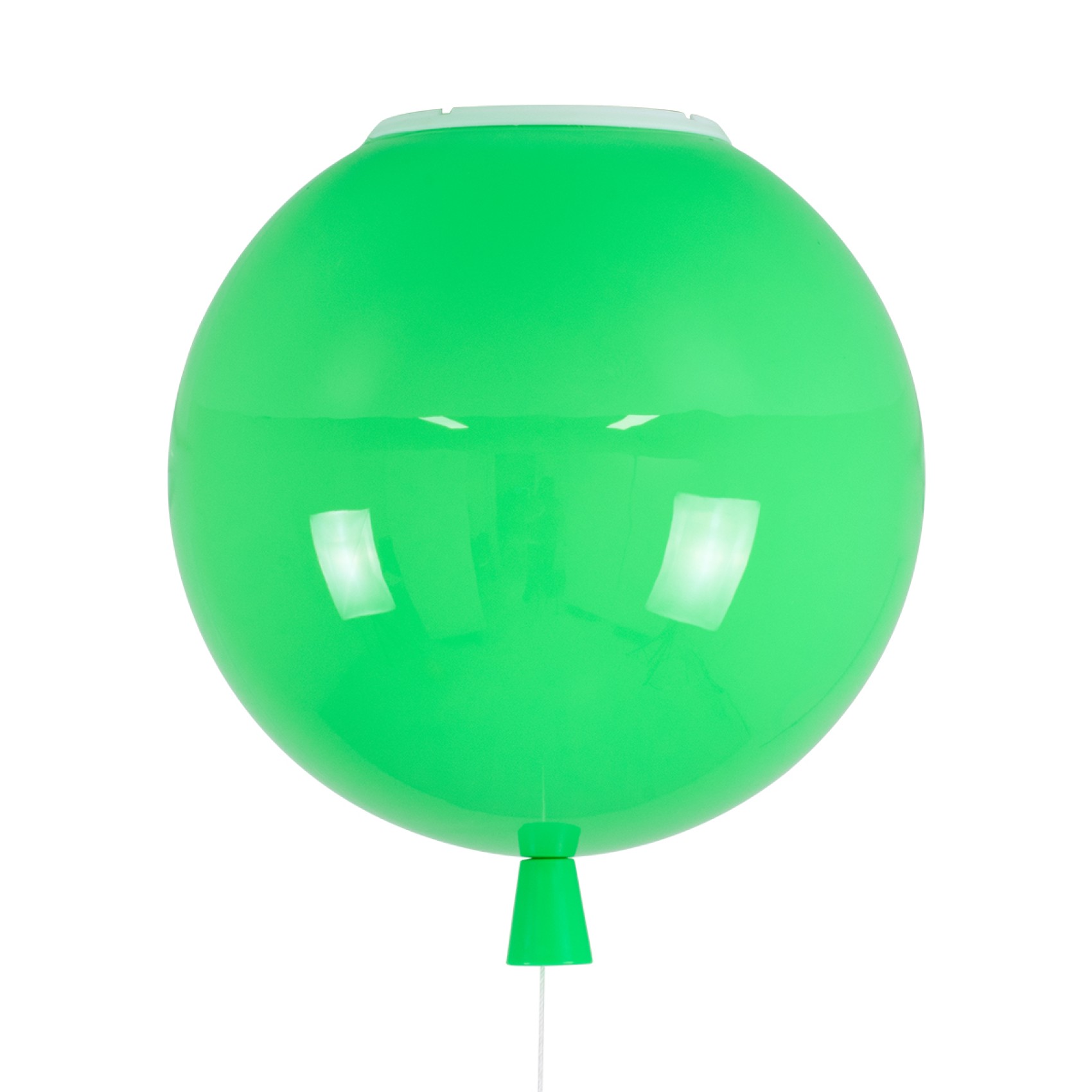 GloboStar® BALLOON 00653 Μοντέρνο Παιδικό Φωτιστικό Οροφής Μονόφωτο Πράσινο Πλαστικό Μπάλα Φ30 x Υ33cm