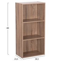 ΡΑΦΙΕΡΑ ΤΟΙΧΟΥ CUBICON HM9941.02 SONAMA OAK ΜΕΛΑΜΙΝΗ 38,5x23,5x80Υεκ.