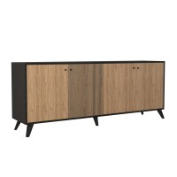 ΜΠΟΥΦΕΣ ΜΕΛΑΜΙΝΗΣ KRUDEN HM9446.11 ΜΑΥΡΟ-ΦΥΣΙΚΟ 180x40x78.6Υεκ.