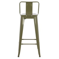 ΣΚΑΜΠΟ BAR ME ΠΛΑΤΗ ΜΕΤΑΛΛΙΚΟ MELITA-PRO HM8643.43 DARK OLIVE GREEN 42x42x100Υεκ.