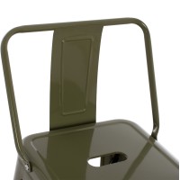 ΣΚΑΜΠΟ BAR ME ΠΛΑΤΗ ΜΕΤΑΛΛΙΚΟ MELITA-PRO HM8643.43 DARK OLIVE GREEN 42x42x100Υεκ.