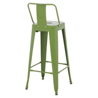 ΣΚΑΜΠΟ BAR ME ΠΛΑΤΗ ΜΕΤΑΛΛΙΚΟ MELITA-PRO HM8643.53 LIGHT OLIVE GREEN 42x42x100Υεκ.