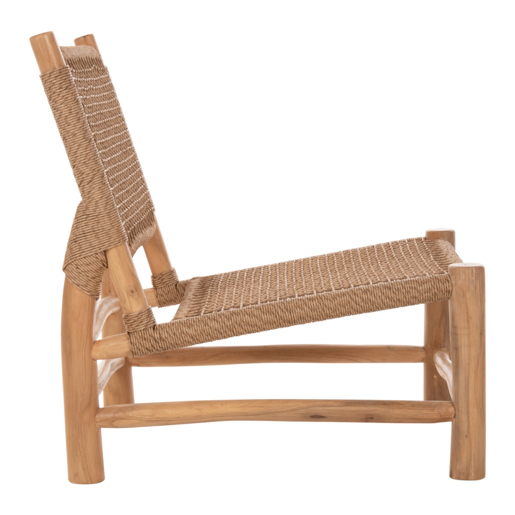 ΚΑΡΕΚΛΑ LONDER HM5986 ΞΥΛΟ TEAK ΣΕ ΦΥΣΙΚΟ ΚΑΙ ΣΥΝΘΕΤΙΚΟ RATTAN 63x77x77Υεκ.