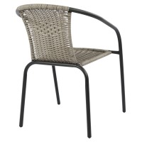 ΠΟΛΥΘΡΟΝΑ ΚΑΡΕΚΛΑ CAMEL HM5015.01 ΓΚΡΙ ΜΕΤΑΛΛΙΚΗ ΜΕ WICKER 48x48-53x72 εκ.