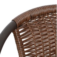 ΠΟΛΥΘΡΟΝΑ ΚΑΡΕΚΛΑ CAMEL HM5015.02 ΚΑΦΕ ΜΕΤΑΛΛΙΚΗ ΜΕ WICKER ΚΑΦΕ 48x48-53x72 cm