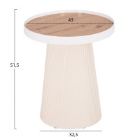 ΣΕΤ 2ΤΜΧ ΤΡΑΠΕΖΙΑ ΣΑΛΟΝΙΟΥ DUNCAN HM21082 MDF ΚΡΕΜ ΚΑΙ ΚΕΡΑΜΙΚΟ TOP Φ80εκ & Φ45εκ