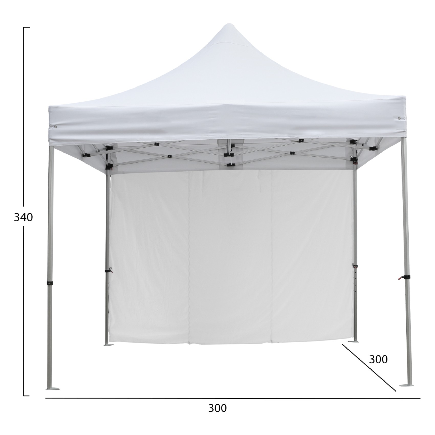 GAZEBO ΕΠΑΓΓΕΛΜΑΤΙΚΟ ΒΑΡΕΩΣ ΤΥΠΟΥ CRESSEN HM21097 ΠΤΥΣΣΟΜΕΝΟ ΑΛΟΥΜΙΝΙΟΥ 3x3x3,4Yμ