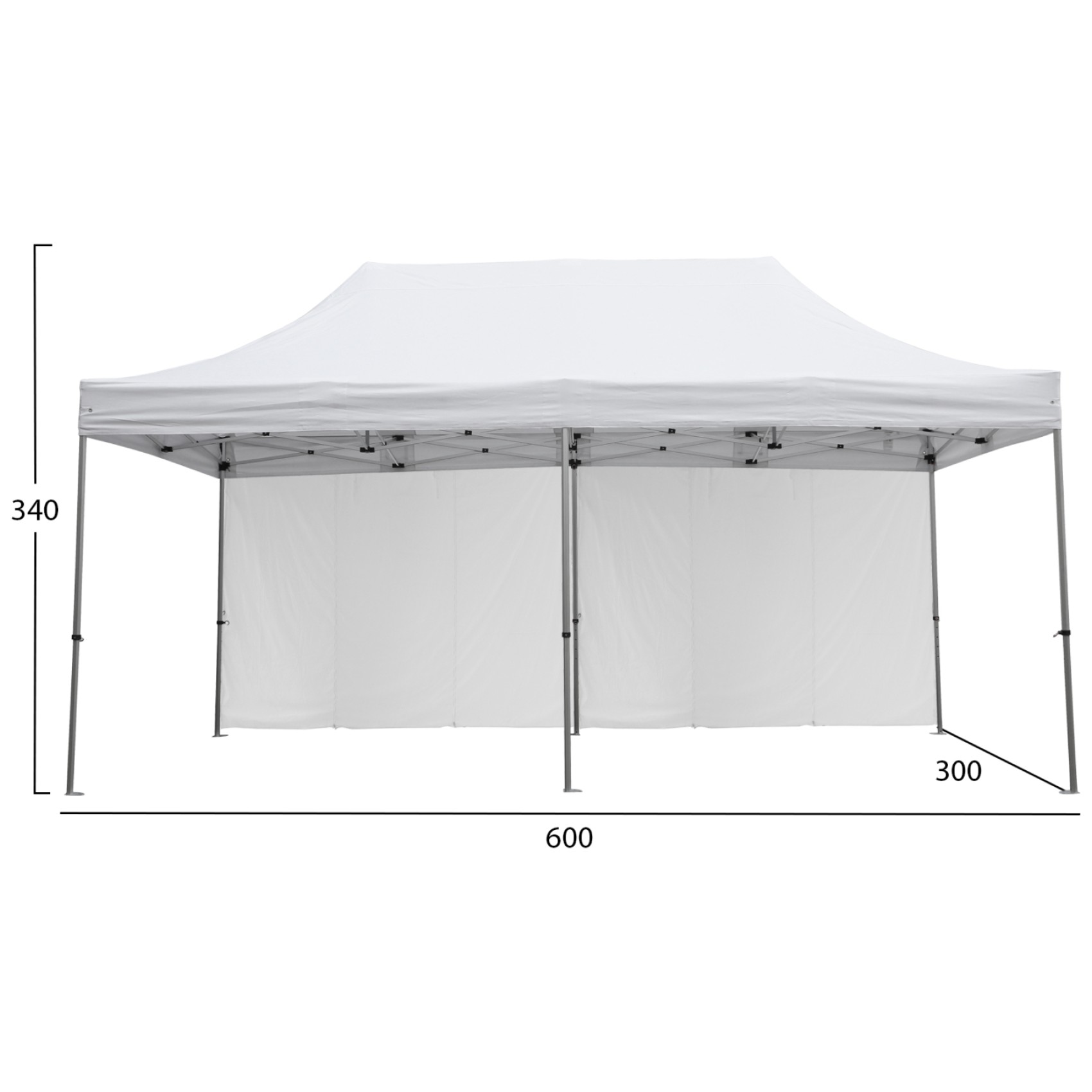 GAZEBO ΕΠΑΓΓΕΛΜΑΤΙΚΟ ΒΑΡΕΩΣ ΤΥΠΟΥ CRESSEN HM21099 ΠΤΥΣΣΟΜΕΝΟ ΑΛΟΥΜΙΝΙΟΥ 3x6x3,4Yμ