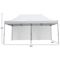 GAZEBO ΕΠΑΓΓΕΛΜΑΤΙΚΟ ΒΑΡΕΩΣ ΤΥΠΟΥ CRESSEN HM21099 ΠΤΥΣΣΟΜΕΝΟ ΑΛΟΥΜΙΝΙΟΥ 3x6x3,4Yμ