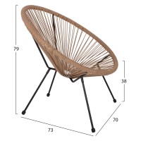 ΣΕΤ ΕΞΩΤΕΡΙΚΟΥ ΧΩΡΟΥ 3ΤΜΧ ACAPULCO HM21100 TWISTED WICKER-ΜΕΤΑΛΛΟ