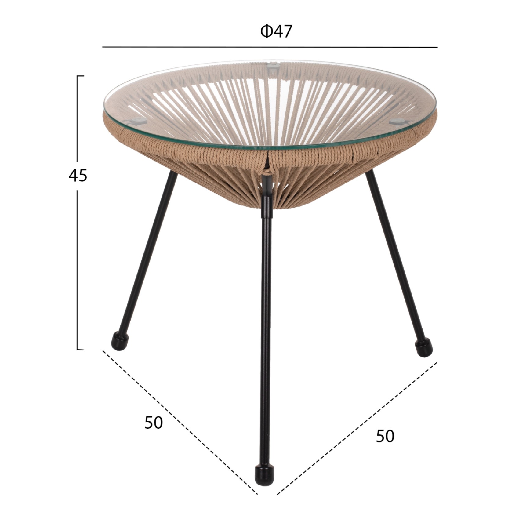 ΣΕΤ ΕΞΩΤΕΡΙΚΟΥ ΧΩΡΟΥ 3ΤΜΧ ACAPULCO HM21100 TWISTED WICKER-ΜΕΤΑΛΛΟ