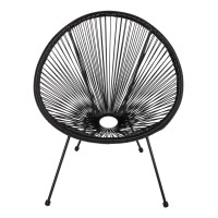 ΣΕΤ ΕΞΩΤΕΡΙΚΟΥ ΧΩΡΟΥ 3ΤΜΧ ACAPULCO HM21101 P.E.RATTAN-ΜΕΤΑΛΛΟ ΣΕ ΜΑΥΡΟ