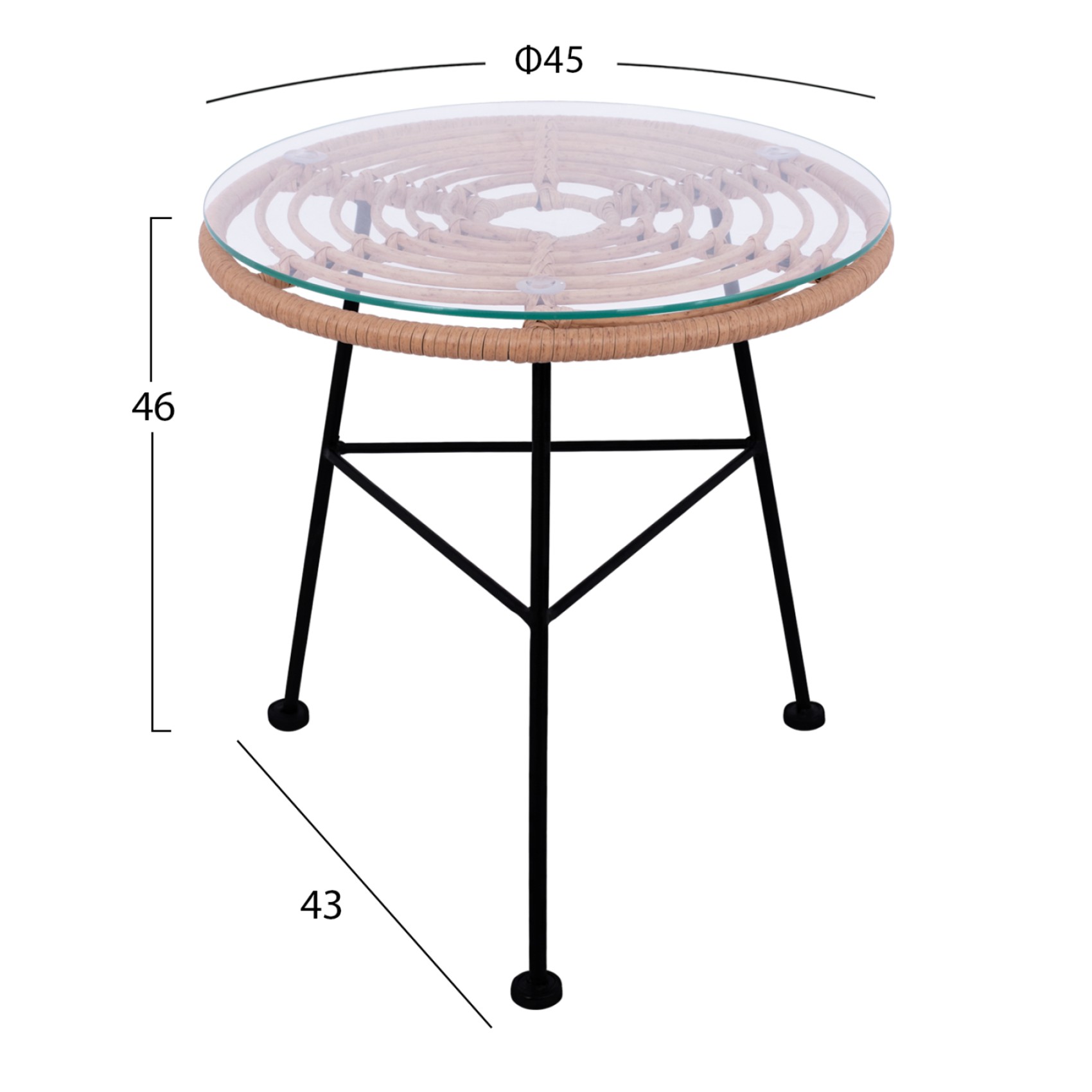 ΣΕΤ ΕΞΩΤΕΡΙΚΟΥ ΧΩΡΟΥ 3ΤΜΧ ALLEGRA HM10335 ΜΠΕΖ WICKER-ΜΕΤΑΛΛΟ