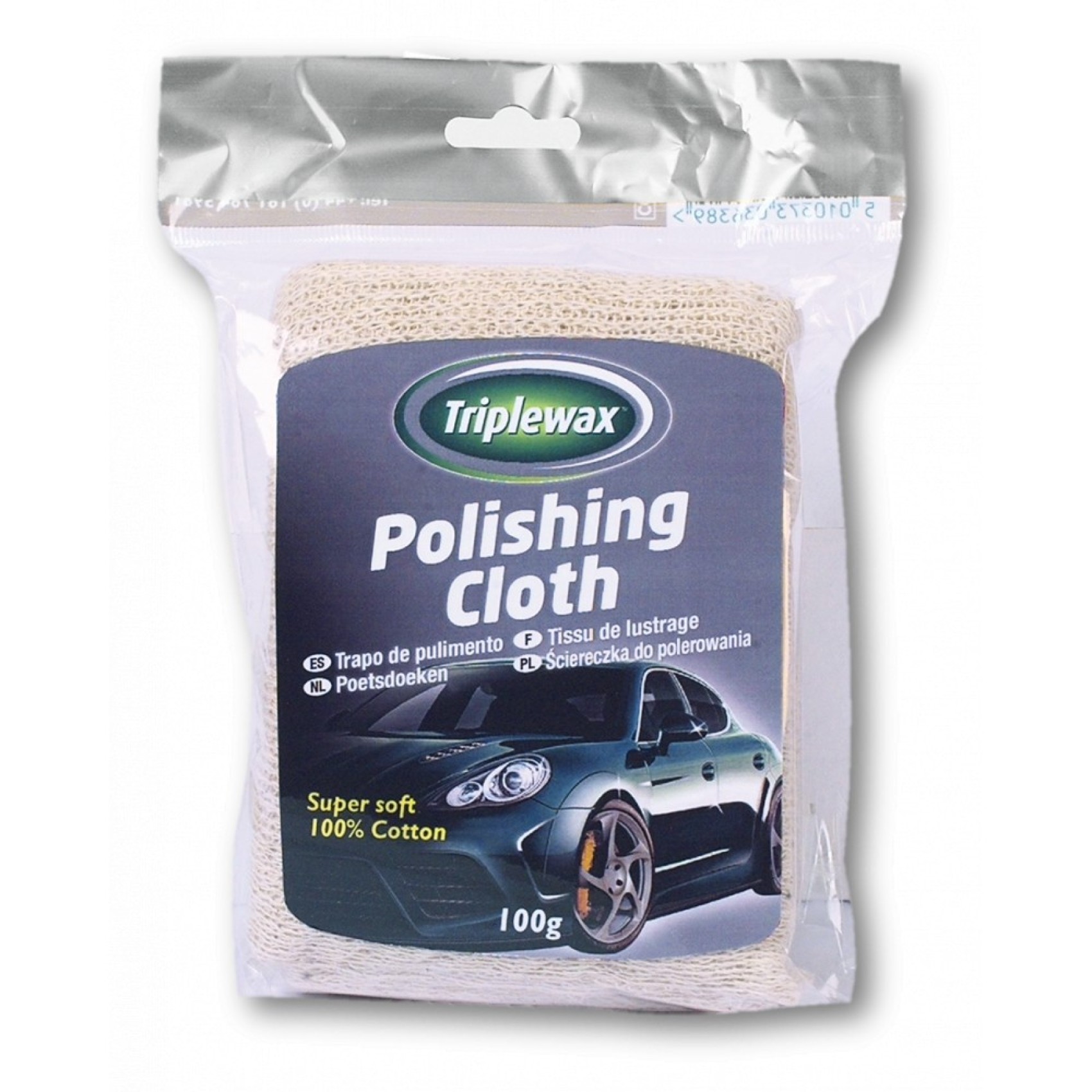 ΠΑΝΙ ΓΙΑ ΓΥΑΛΙΣΜΑ ΒΑΜΒΑΚΕΡΟ 100%  (COTTON) 100g/130x27cm CARPLAN TRIPLEWAX POLISHING CLOTH