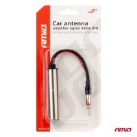 ενισχυτης σηματος κεραιας din 12v/24v - am/fm  amio - 1 τεμ.