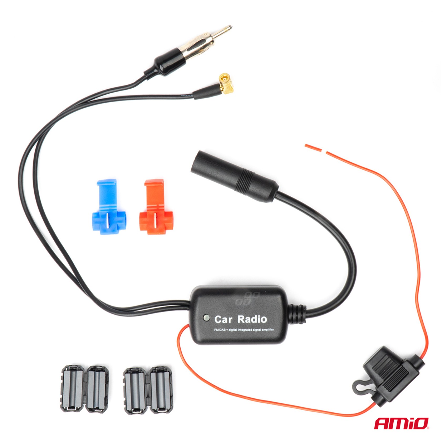 ενισχυτης σηματος κεραιας 12v - dab/fm amio - 1 τεμ.