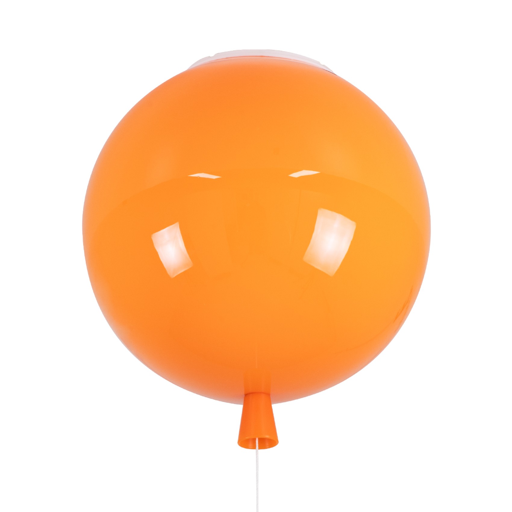 GloboStar® BALLOON 00650 Μοντέρνο Παιδικό Φωτιστικό Οροφής Μονόφωτο Πορτοκαλί Πλαστικό Μπάλα Φ30 x Υ33cm