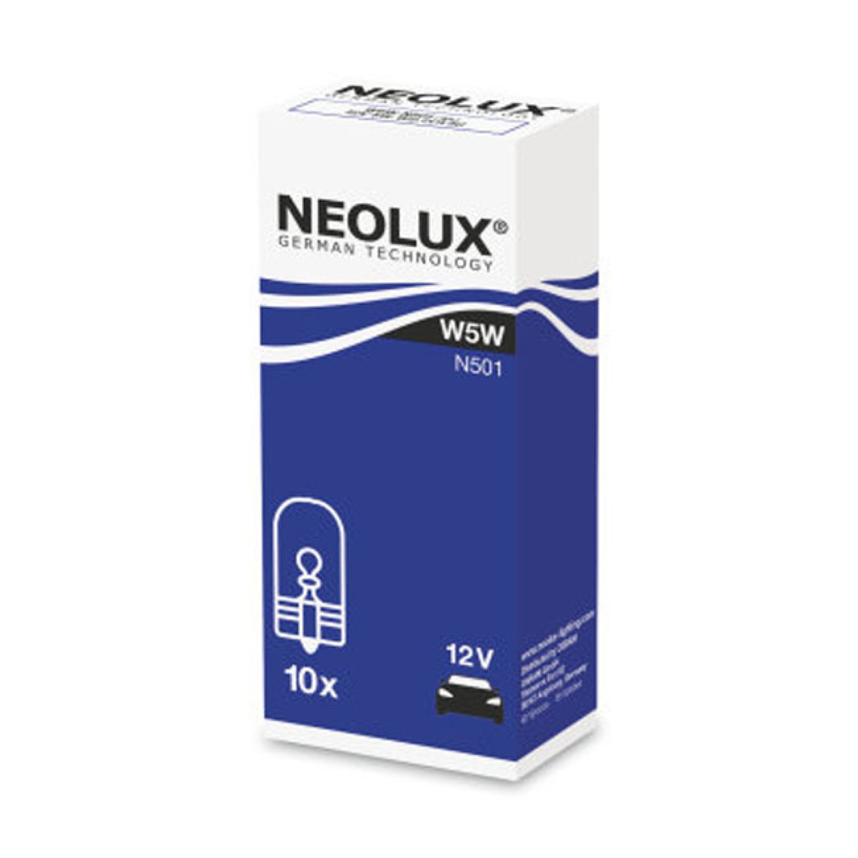 λαμπα ψειρα t10 w5w n501 5w 12v w2.1x9.5d neolux by osram